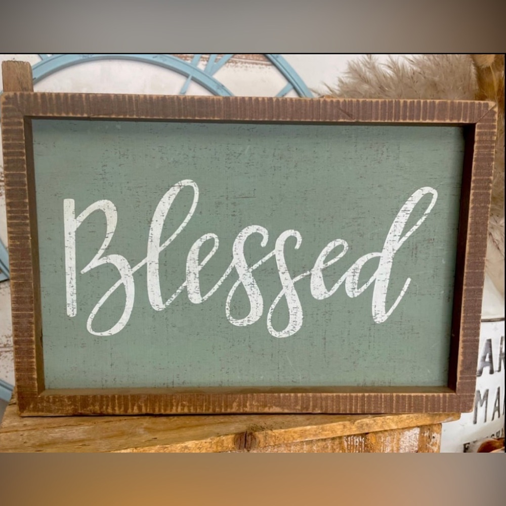 BLESSED Primitives By Kathy Box Sign NEW!